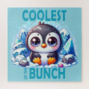 Coolster Bunch Pun Niedlicher Pinguin-Cartoon Puzzle