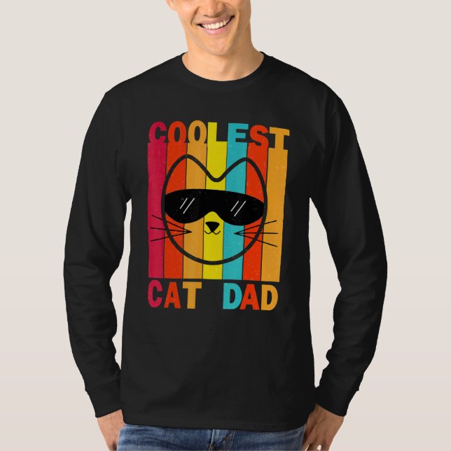 Coolster Cat Vater Retro T-Shirt (Vorderseite)