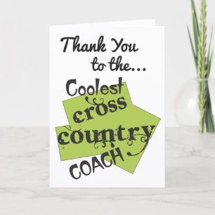 Coolster Cross Country Coach Vielen Dank Dankeskarte