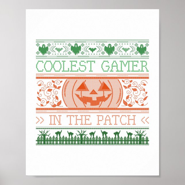 Coolster Gamer im Patch  Poster (Vorne)