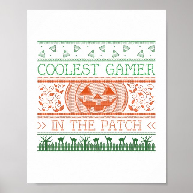 Coolster Gamer im Patch  Poster (Vorne)
