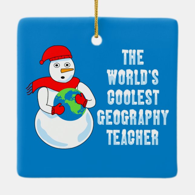Coolster Geographielehrer Keramikornament (Rückseite)
