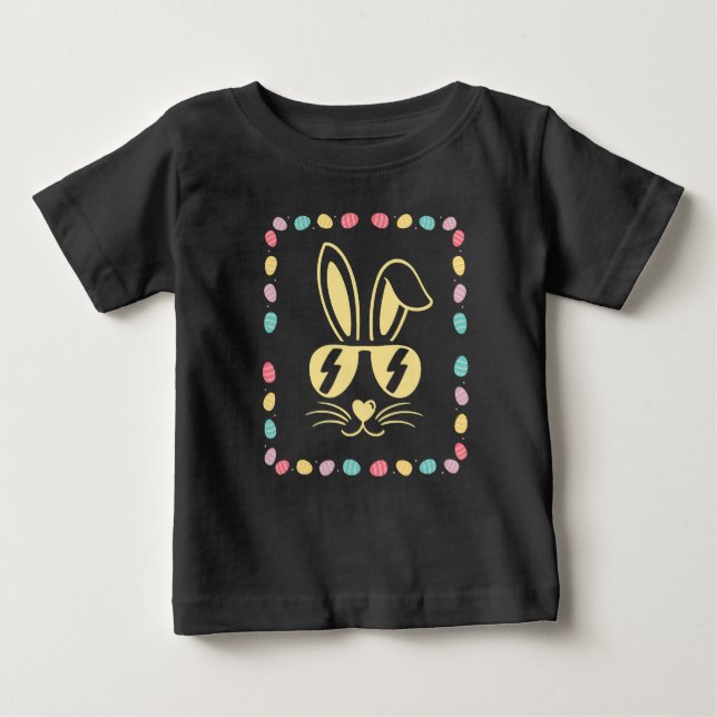 Coolster Hase mit Ostereierrahmen Baby T-shirt (Vorderseite)