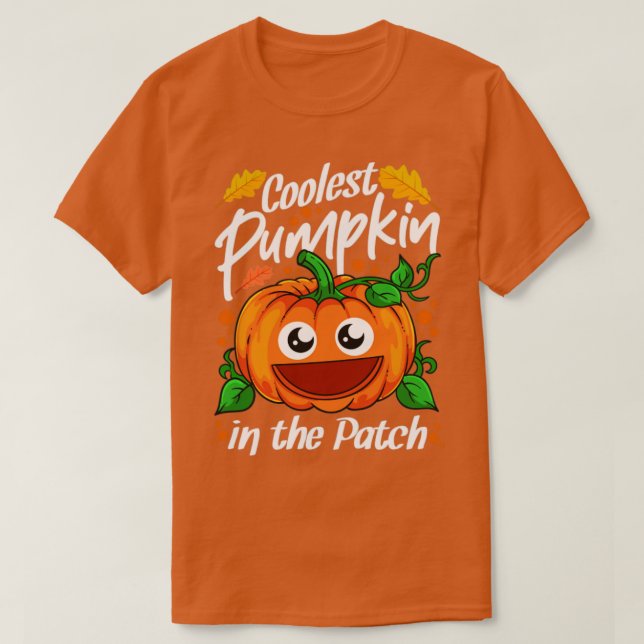 Coolster Kürbis im Patch Halloween5 T-Shirt (Design vorne)