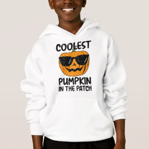 Coolster Kürbis im Patch, Halloween Boys' Hoodie