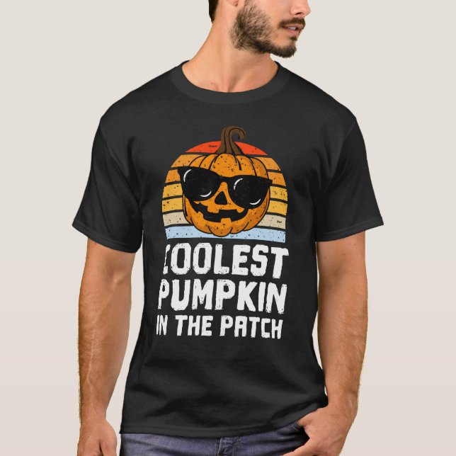 Coolster Kürbis im Patch, Halloween Men T-Shirt (Vorderseite)