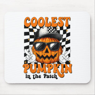Coolster Kürbis im PatchHalloween-Shirt-Junge K Mousepad