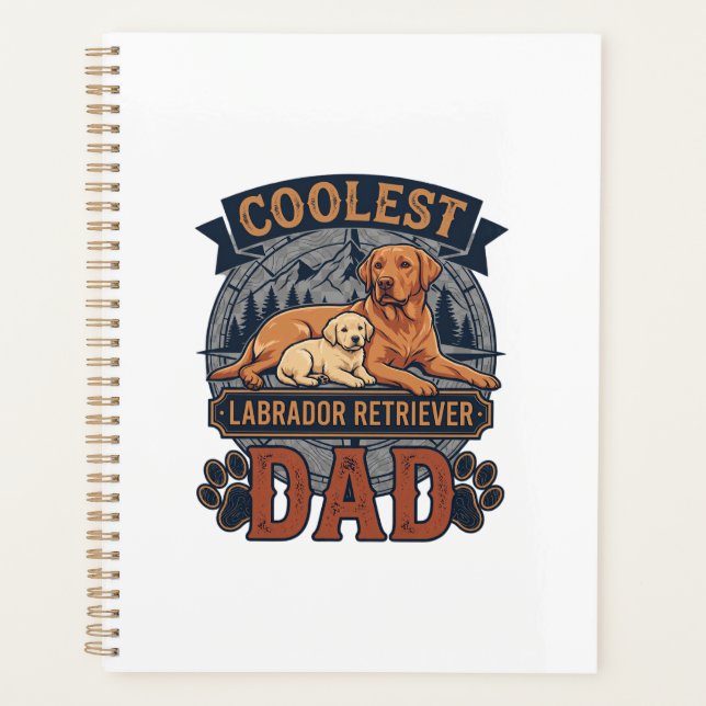 Coolster Labrador Retriever Dad Hund Berg Pfote Dr Planer (Vorderseite)