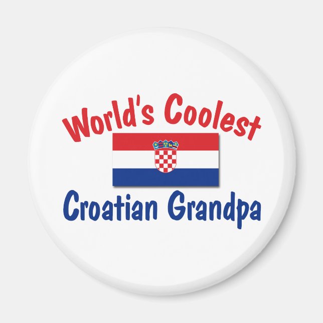 Coolster Opa aus Kroatien Magnet (Vorne)