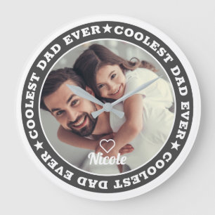 Coolster Papa Aller Zeiten Modernes Benutzerdefini Große Wanduhr