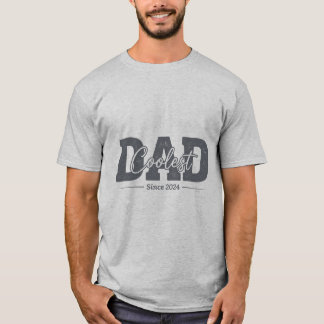 Coolster Papa seit 2024 Erstes Vatertags-T-Shirt T-Shirt