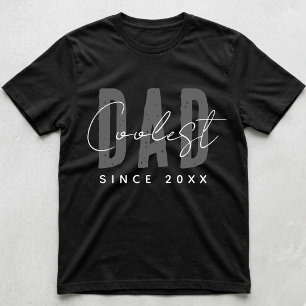 Coolster Papa seit 20XX Modern Funny Simple Vorneh T-Shirt