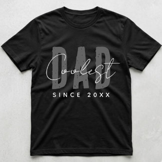 Coolster Papa seit 20XX Modern Funny Simple Vorneh T-Shirt