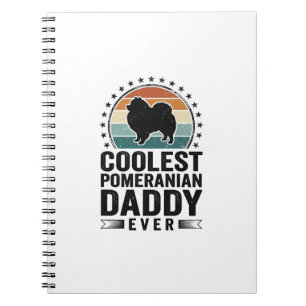 Coolster Pomeranian Daddy Vintage Dog Dad Shirt_1 Notizblock