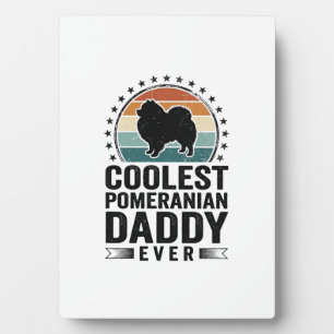 Coolster Pomeranian Papa Vintage Hund Papa Shirt_1 Fotoplatte