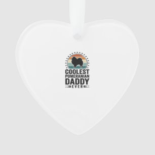 Coolster Pomeranian Papa Vintage Hund Papa Shirt_1 Ornament