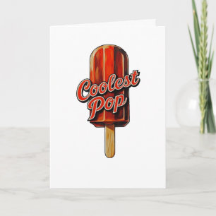 Coolster Pop Funny Vathers Day Retro Vater Joke Karte
