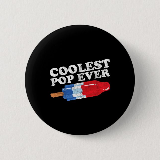 Coolster Pop je Popsicle Funny Retro Bomb Väter Button (Vorderseite)