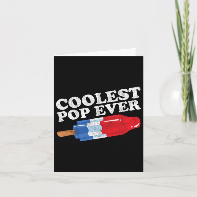 Coolster Pop je Popsicle Funny Retro Bomb Väter Karte (Vorderseite)