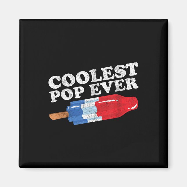 Coolster Pop je Popsicle Funny Retro Bomb Väter Magnet (Vorne)