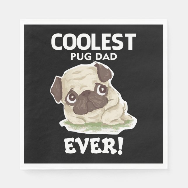 Coolster Pug-Vater aller Zeiten Serviette (Vorderseite)