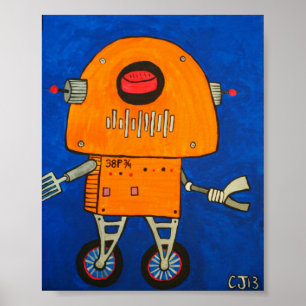 ..... coolster Roboter 38p 3/4 im galxy Poster