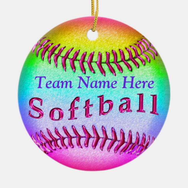 Coolster Softball verziert personalisierten Keramik Ornament (Vorne)