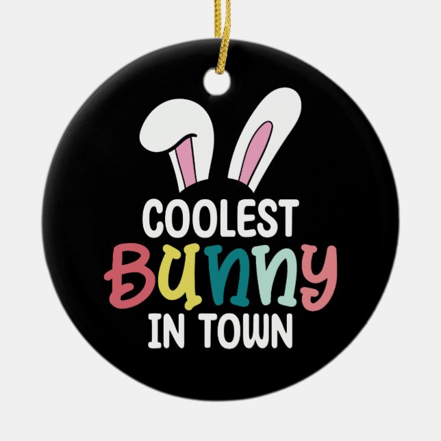 Coolster Sonnenschein zu Ostern Kaninchen Keramik Ornament (Vorne)
