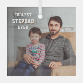 Coolster Stepdad je Foto Vater Personalisiert Ornament Aus Glas