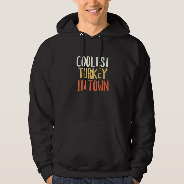 Coolster Truthahn in der Stadt Hoodie (Vorderseite)