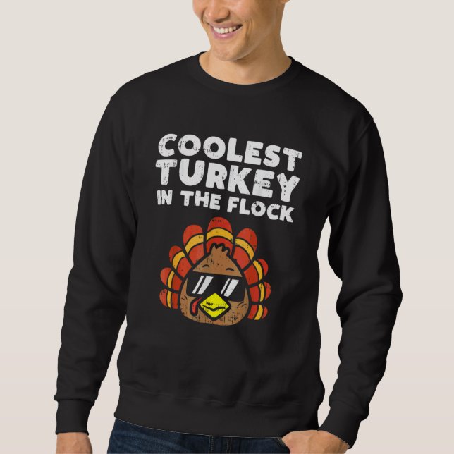 Coolster Truthahn Schwarm Süß Thanksgiving Kinder  Sweatshirt (Vorderseite)