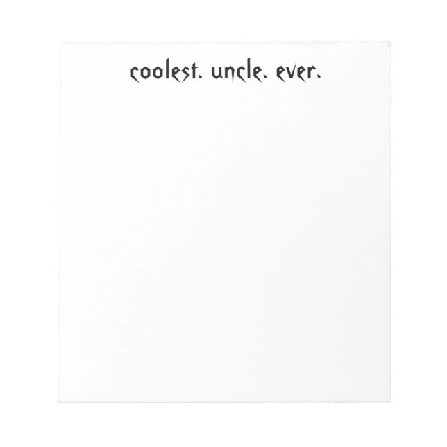 Coolster UnOnkel je Notepad Notizblock (Vorderseite)