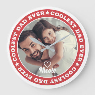 Coolster Vater Aller Zeiten Modernes Benutzerdefin Große Wanduhr