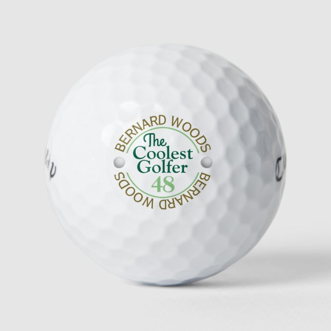 Coolster Vater von Par Golfer Golfball (Vorderseite)
