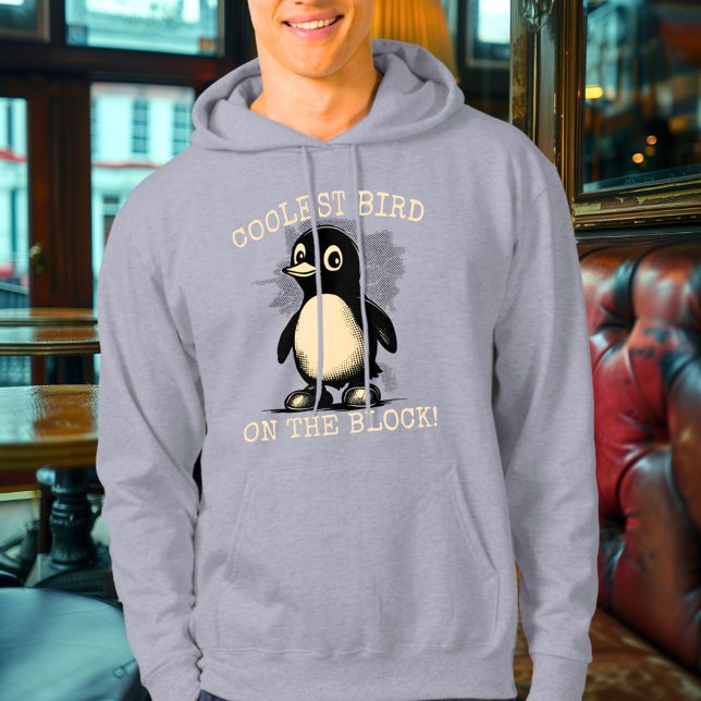 Coolster Vogel auf dem Block! - Charmante Pinguine Hoodie (Von Creator hochgeladen)