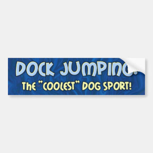 Coolstes Hundesport-Dock-springender Autoaufkleber