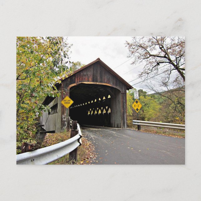 Coombs Covered Bridge im Herbst Postkarte (Vorderseite)