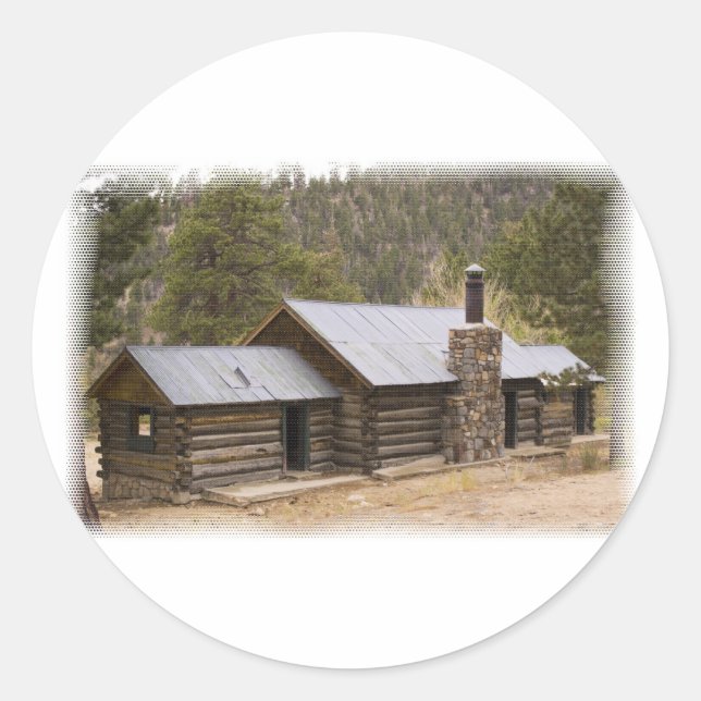 Coon Creek Cabin Runder Aufkleber (Vorderseite)