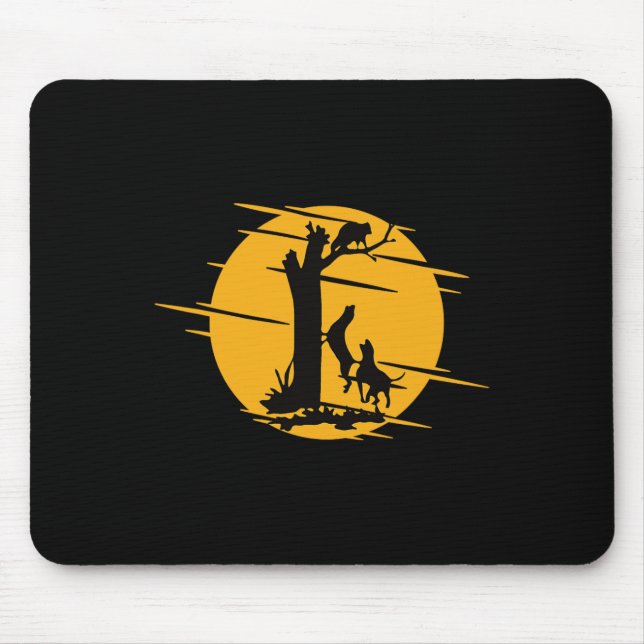 Coon Hound Dog Raccoon Howling - Spaß Coo Mousepad (Vorne)