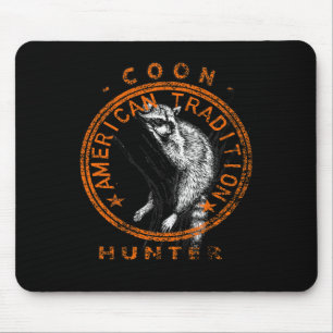 Coon Hunter American Patriotic Raccoon Jagd Tri Mousepad