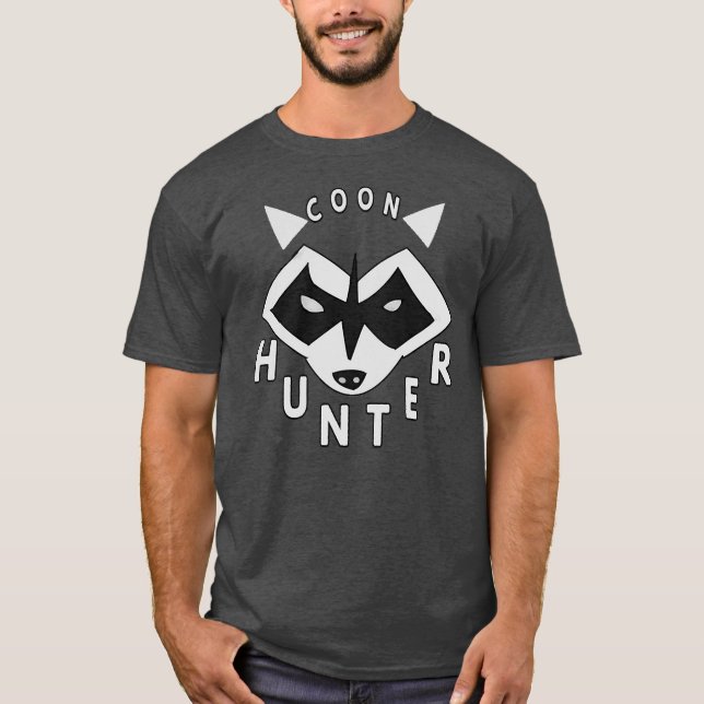 Coon Hunter Night Life Jagd Raccoons Treten T-Shirt (Vorderseite)