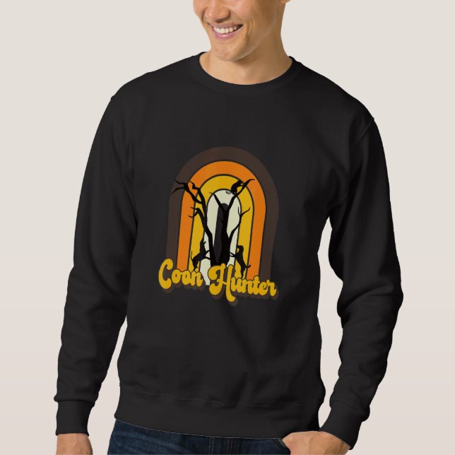 Coon Hunter Retro Look Coonhound Hunde Treeing Rac Sweatshirt (Vorderseite)