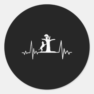 Coon Hunting Hunde - Coonhound Heartbeat 1 Runder Aufkleber