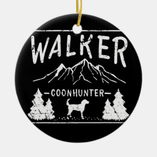 Coon Jagd Racoon Hunter Coonhound Hund Keramik Ornament