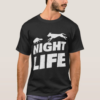 Coon Jagen Night Life Racci Jagdgewächse Funny T-Shirt