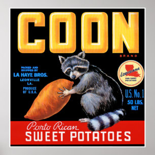 Coon-Marke Süßkartoffeln Poster