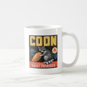 Coon "Porto Rican" Süßkartoffeln Vintage Etikett Tasse