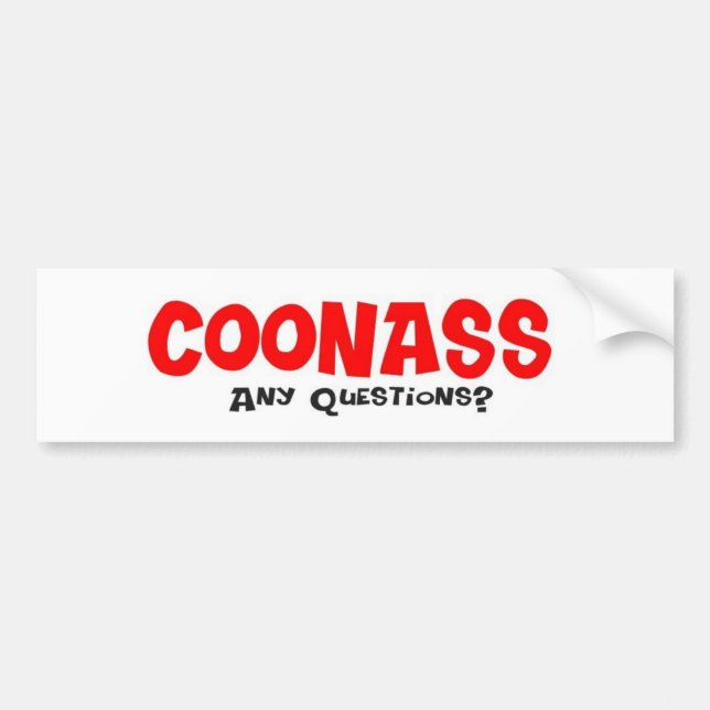 CoonAss - irgendwelche Fragen Autoaufkleber (Vorne)