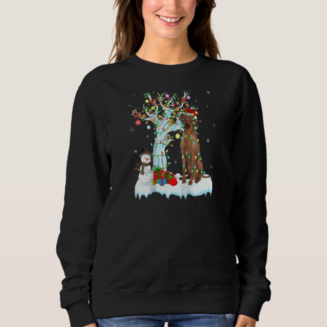 Coonhound Dog Xmas Tree Lighting Santa Coonhound C Sweatshirt (Vorderseite)