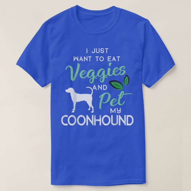 Coonhound Funny Vegan Dog Lover Eigentümer Xmas Bi T-Shirt (Design vorne)